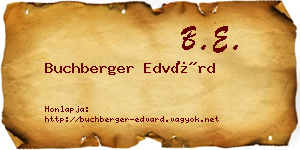 Buchberger Edvárd névjegykártya